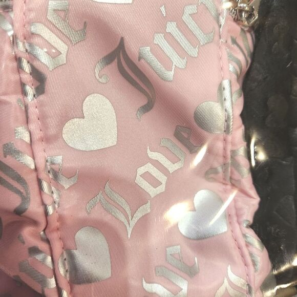 Juicy Couture Travel Cosmetic Bags 4 Piece Set Pink Black Silver NWT - Picture 8 of 8